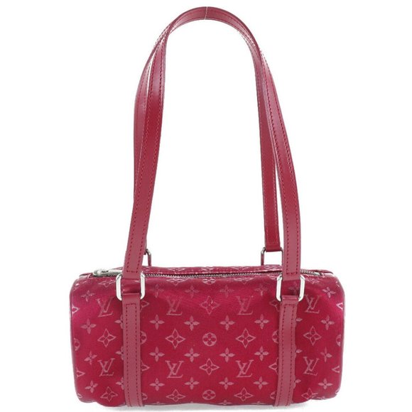LOUIS VUITTON Little papillon Handbag Red Monogram satin Women - Picture 6 of 9